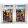 Image 1 : LOT OF 2 GRADED MARVEL UNIVERSE CARDS (FAMOUS BATTLES/EXCALIBUR)