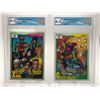 Image 1 : LOT OF 2 GRADED MARVEL UNIVERSE CARDS (X-MEN/GREEN GOBLIN)