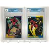 Image 1 : LOT OF 2 GRADED MARVEL UNIVERSE CARDS (DEATHWATCH/CAPTAIN MARVEL)