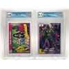 Image 1 : LOT OF 2 GRADED MARVEL UNIVERSE CARDS (HELLFIRE CLUB/ KANG)