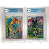 Image 1 : LOT OF 2 GRADED MARVEL UNIVERSE CARDS (HUMAN TORCH VS SUB MARINER/ BARON MORDO)