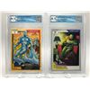 Image 1 : LOT OF 2 GRADED MARVEL UNIVERSE CARDS (ICEMAN/CHAMELEON)