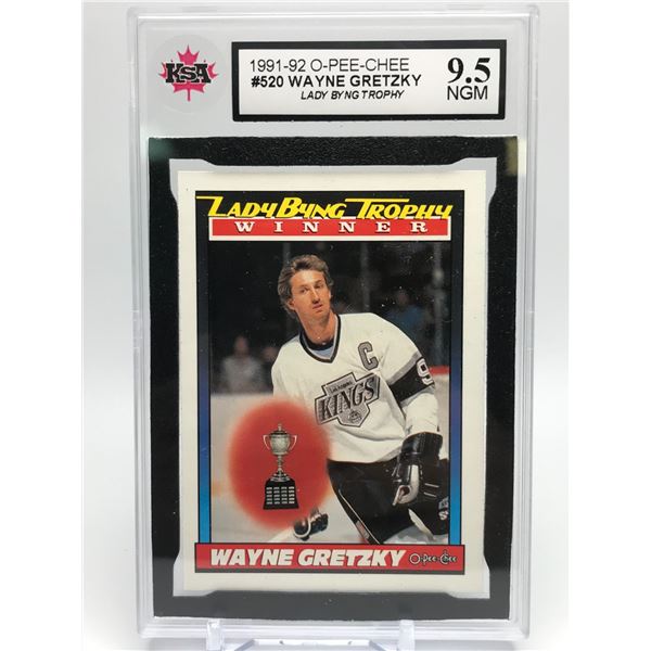 1991-92 OPC WAYNE GRETZKY NO. 520 (KSA 9.5)