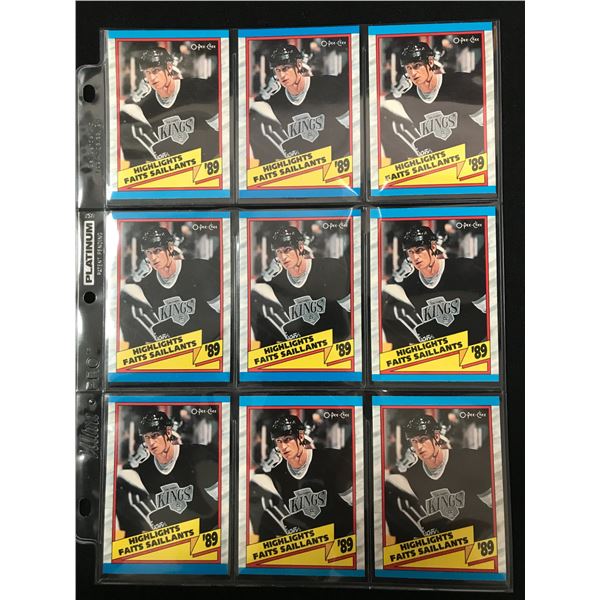 LOT OF 9 89 OPC WAYNE GRETZKY CARDS