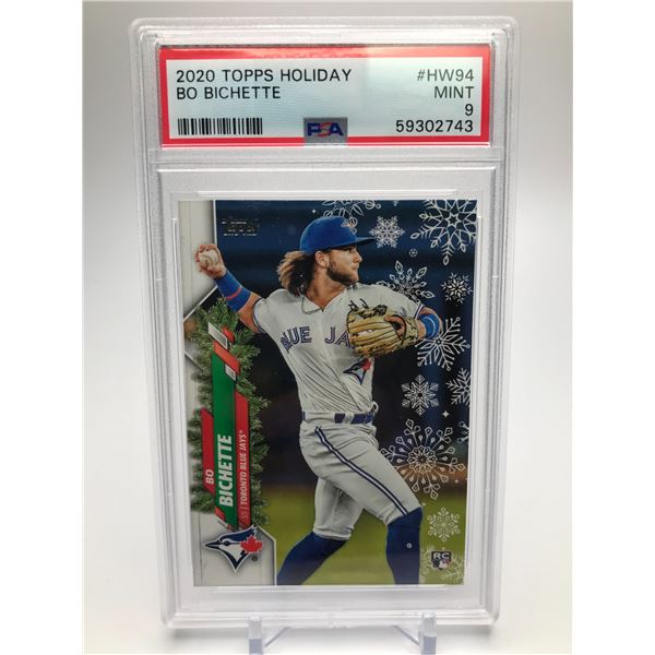 2020 TOPPS HOLIDAY BO BICHETTE NO. HW94 (PSA 9)