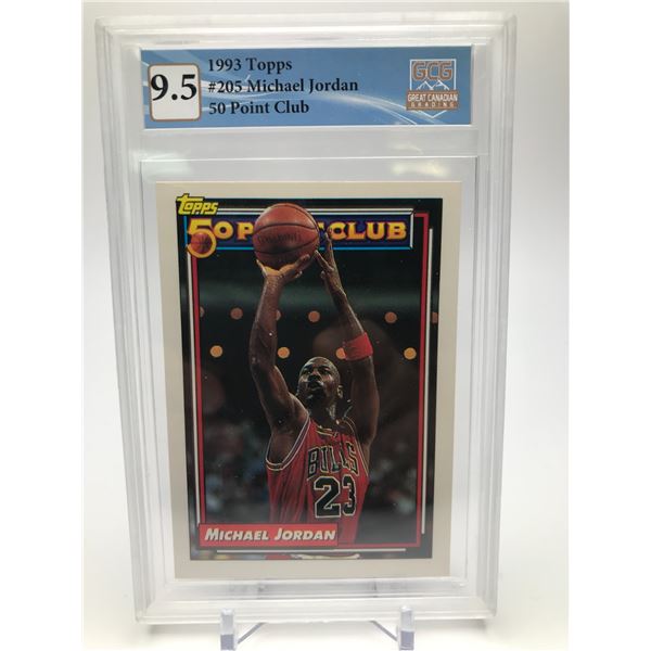 1993 TOPPS MICHAEL JORDAN NO. 205 (GCG 9.5)