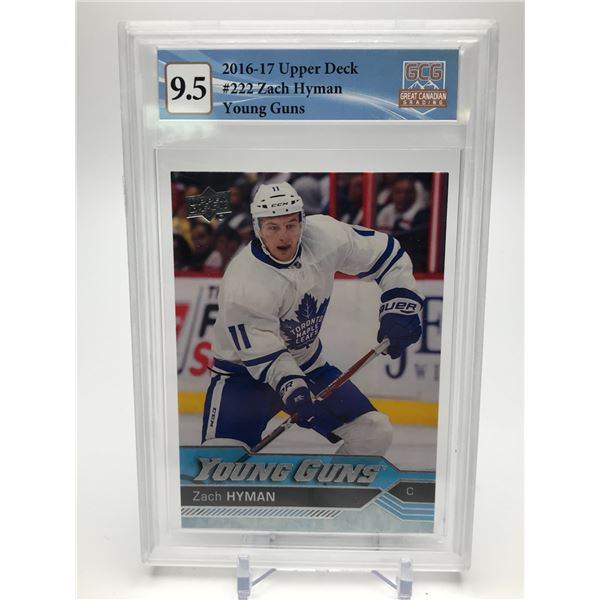 2016-17 UD ZACH HYMAN NO. 222 YOUNG GUNS (GCG 9.5)