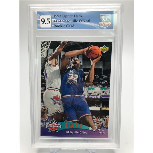 1993 UD SHAQUILLE O'NEAL NO. 424 RC (GCG 9.5)