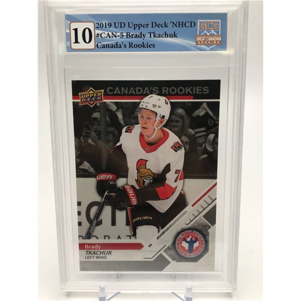 2019 UD NHCD BRADY TKACHUK NO. CAN-5 (GCG 10)