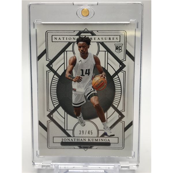 2021 PANINI NATIONAL TREASURES JONATHAN KAMINGA ROOKIE CARD 39/45