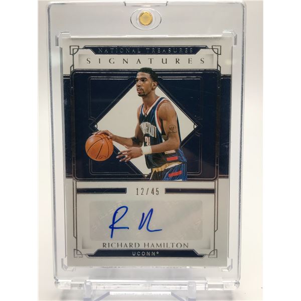 2021 PANINI NATIONAL TREASURES RICHARD HAMILTON SIGNATURES 12/45