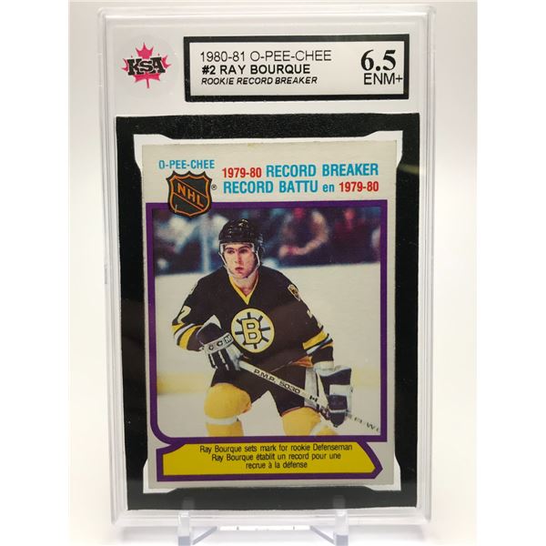 1980-81 OPC RAY BOURQUE RECORD BREAKER (KSA 6.5)