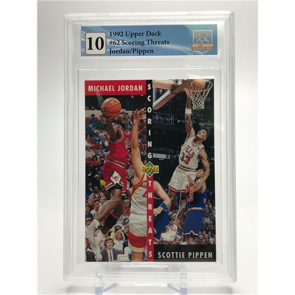 1992 UPPER DECK SCORING LEADERS JORDAN/PIPPEN (GCG 10)