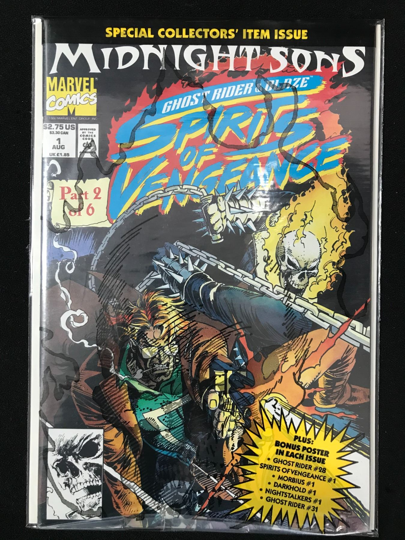 Midnight Ghost Rider MARVEL COMICS MIDNIGHT SONS GHOST RIDER NO.1 (IN SEALED POLYBAG)