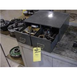 MISC LATHE TOOLING & CABINET