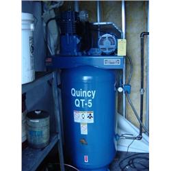 QUINCY VERTICAL AIR COMPRESSOR & CONTENTS