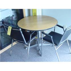 ROUND TABLE & (2) CHAIRS