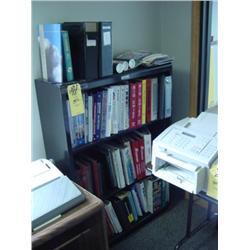 CABINET, BOOKSHELF & CONTENTS