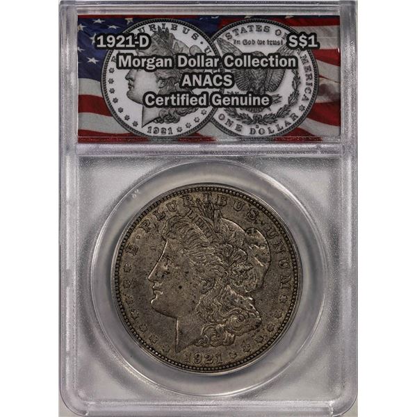 1921-D $1 Morgan Silver Dollar Coin ANACS Genuine