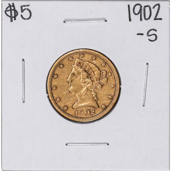 1902-S $5 Liberty Head Half Eagle Gold Coin