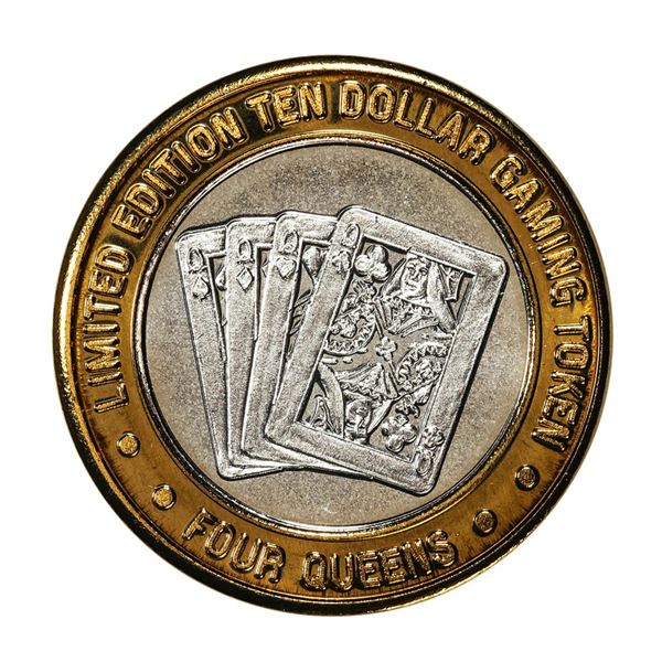 .999 Silver 4 Queens Hotel and Casino $10 Casino Limited Edition Gaming Token