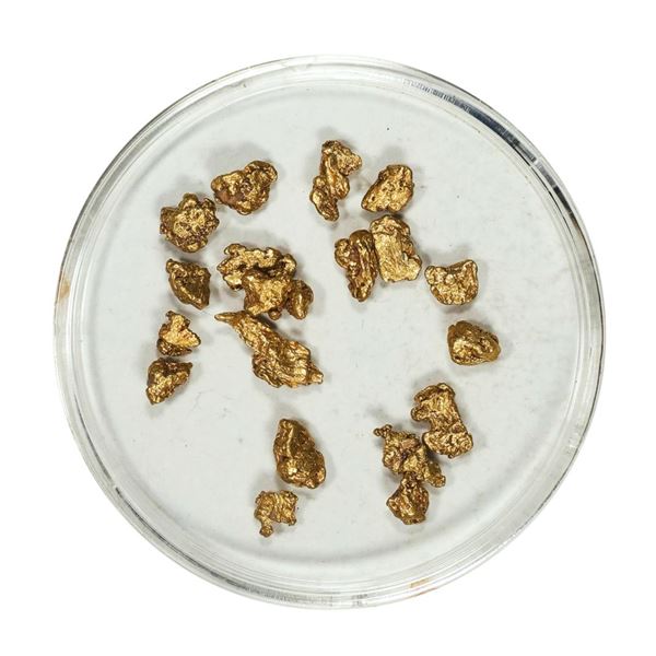 Gold Nuggets 3.43 Grams Total Weight