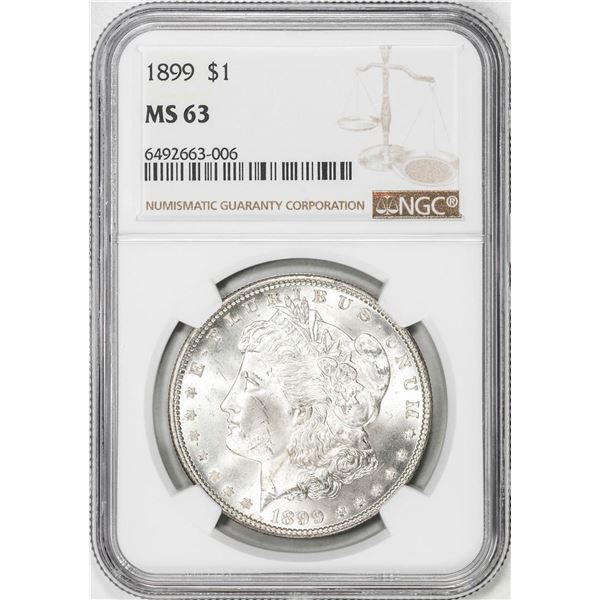 1899 $1 Morgan Silver Dollar Coin NGC MS63