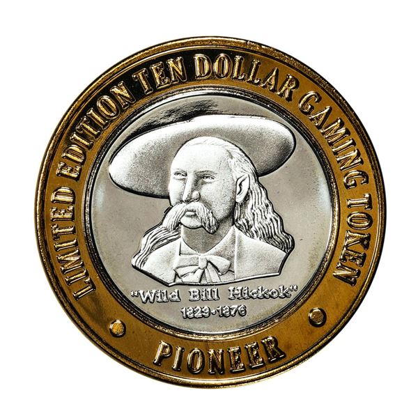 .999 Silver Pioneer Hotel & Gambling Hall $10 Casino Limited Edition Gaming Token