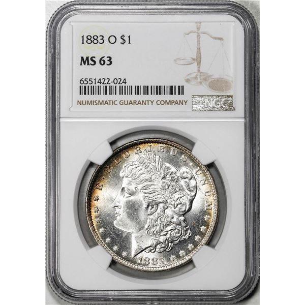 1883-O $1 Morgan Silver Dollar Coin NGC MS63