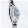 Image 7 : Rolex Ladies Stainless Steel Blue Vignette Diamond Datejust Wristwatch