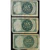 Image 2 : Lot of (3) 1874 Twenty-Five Cent Fractional Currency Notes