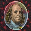 Image 2 : Steve Kaufman (1960-2010) "Old Ben Franklin" Original Silkscreen On Canvas