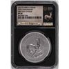 Image 1 : 2017 South Africa Krugerrand Silver Coin NGC SP70 First Day Of Issue With COA
