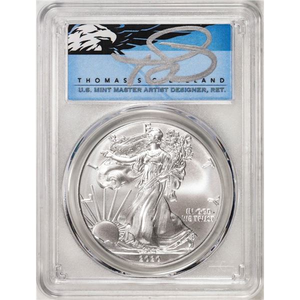 2020 $1 American Silver Eagle Coin PCGS MS70 First Day Of Issue Cleveland Signature