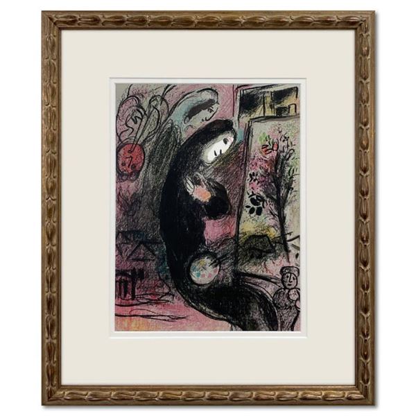 Chagall (1887-1985) "Inspiration" Print Lithograph On Paper