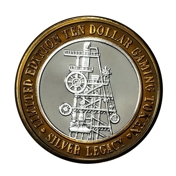 .999 Fine Silver Silver Legacy Reno, Nevada $10 Limited Edition Gaming Token