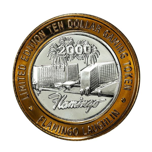 .999 Fine Silver Flamingo Laughlin, Nevada $10 Limited Edition Gaming Token