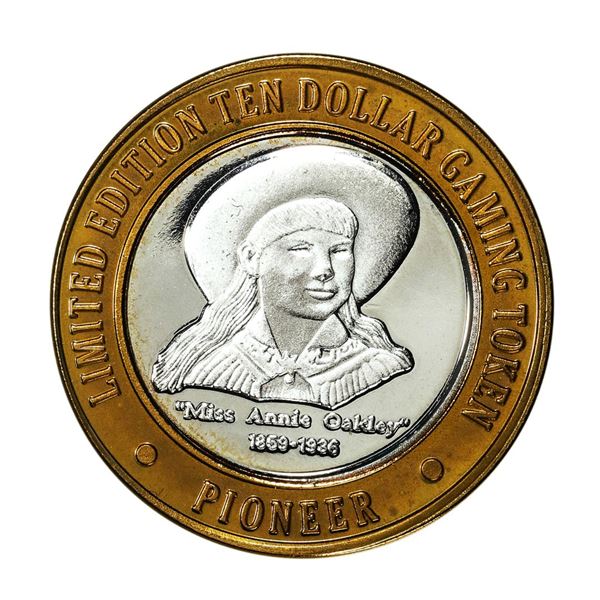 .999 Silver Pioneer Hotel & Gambling Hall $10 Casino Limited Edition Gaming Token