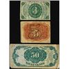 Image 2 : Lot of (3) Miscellaneous Fractional Currency Notes