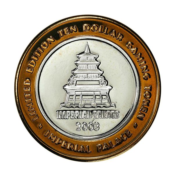 .999 Silver Imperial Palace Hotel & Casino Las Vegas $10 Limited Edition Gaming Token