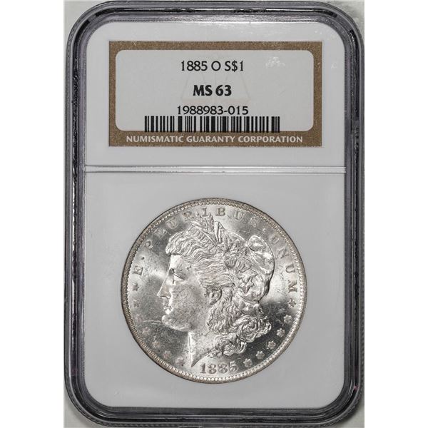 1885-O $1 Morgan Silver Dollar Coin NGC MS63