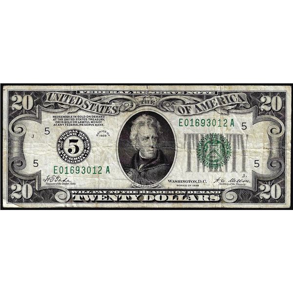 1928 $20 Federal Reserve Note Richmond