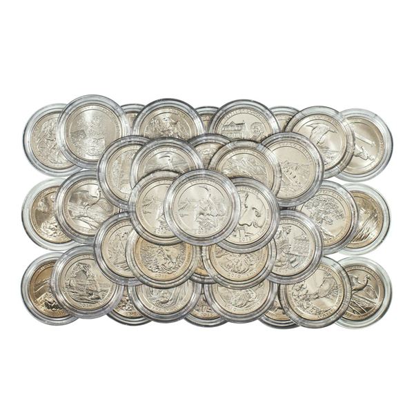 Lot of (40) 2010-2022 America The Beautiful Quarter Coins in Caps
