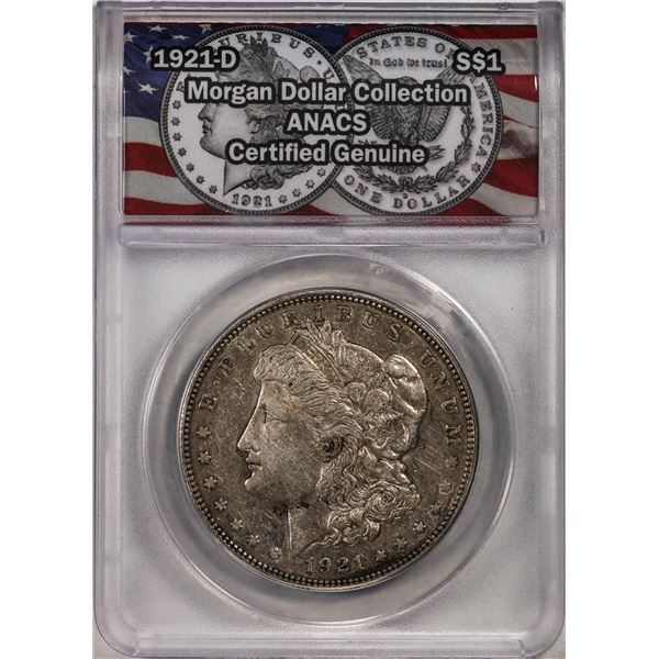 1921-D $1 Morgan Silver Dollar Coin ANACS Genuine