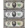 Image 1 : Lot of (3) 1934A/B/C $20 Federal Reserve Notes