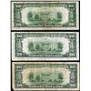 Image 2 : Lot of (3) 1934A/B/C $20 Federal Reserve Notes