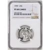 Image 1 : 1959 Proof Washington Quarter Coin NGC PF68 Cameo