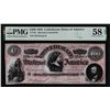 Image 1 : 1864 $100 Confederate States of America Havana Counterfeit Note CT-65 PMG 58EPQ