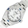 Image 1 : Rolex Ladies Stainless Steel White Roman Sapphire and Diamond Datejust Wristwatch