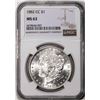 Image 1 : 1882-CC $1 Morgan Silver Dollar Coin NGC MS63